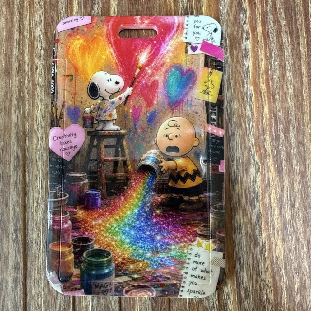 Snoopy and Charlie Brown Badge ID Holder